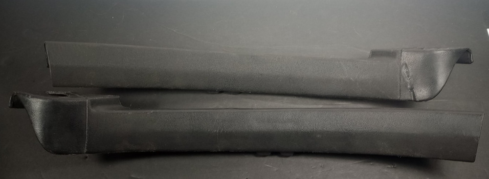 82-92 Camaro Firebird Original T-Top Body Lock B Pillar Trims Black Plastic Pair